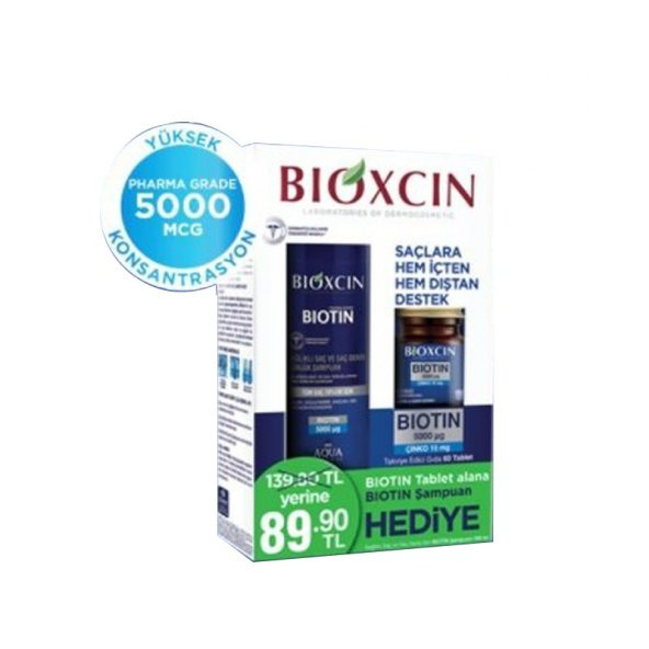 Bioxcin Biotin 60 Tablet + Şampuan 300 ml Kofre