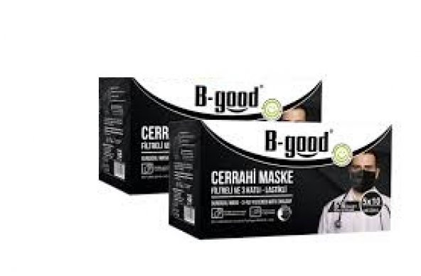 B-Good Cerrahi Maske Filtreli 3 Katlı Telli 50 Adet x 2 Adet - 2