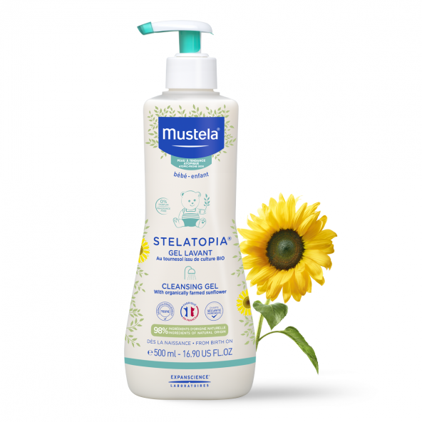 Mustela Stelatopia Cleansing Kuru Ciltler için Bebek Krem Şampuan 500 ML - 3