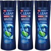 Clear Men Kepeğe Karşı Etkili Şampuan Cool Sport Menthol 350 ml x 3 Adet ürün görseli