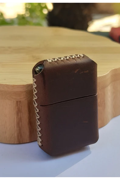 Monalisa Home Renkli Gerçek Deri Kılıflı Özel Tasarım Benzinli Çakmak - 2