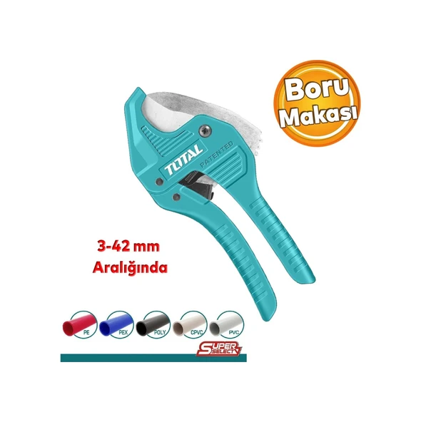 Total Pprc Profesyonel Plastik Tesisat Borusu Boru Kesme Makası 3-42 Mm Çelik Tht534216 ürün görseli