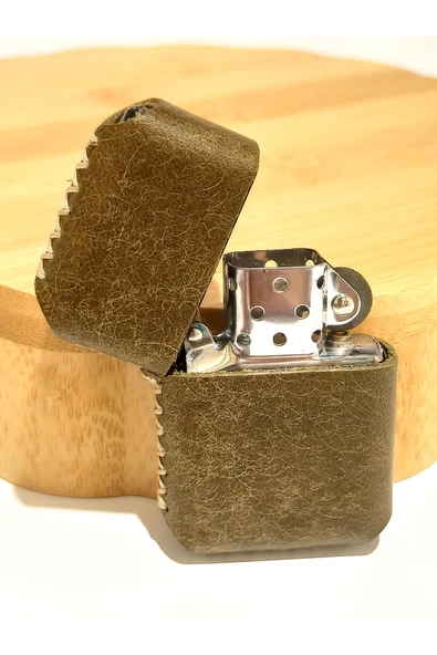 Monalisa Home Renkli Gerçek Deri Kılıflı Özel Tasarım Benzinli Çakmak - 2