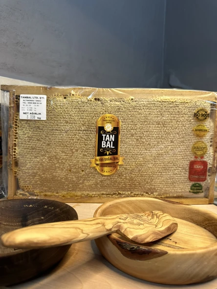 Organik Yayla Çiçek Balı 2800 Gr Sarı renk çerçeve bal - 2