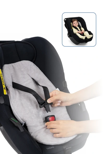 Babyjem Ana Kucağı Bel Desteği Havlu Gri - Resim 3