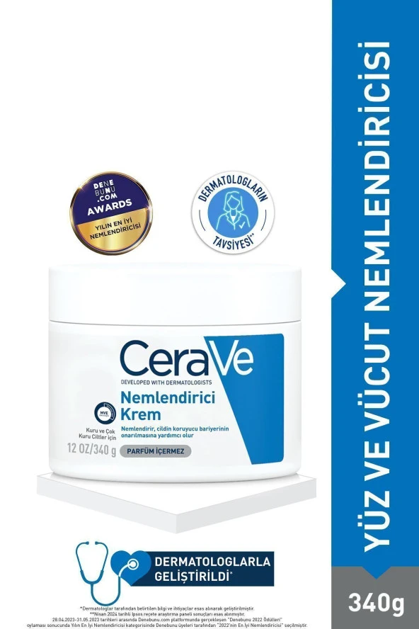 Cerave Nemlendirici Krem Kuru ve Çok Kuru Ciltler 340 ml