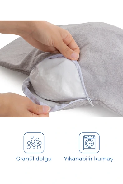 Babyjem Ana Kucağı Bel Desteği Havlu Gri - Resim 6