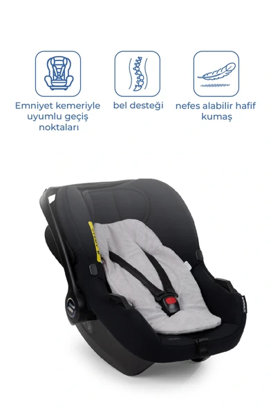 Babyjem Ana Kucağı Bel Desteği Havlu Gri ürün görseli