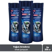 Clear Men Yoğun Arındırıcı Kömür Kepeğe Karşı Etkili Şampuan 350 ml x 3 ürün görseli