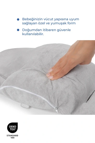 Babyjem Ana Kucağı Bel Desteği Havlu Gri - Resim 5