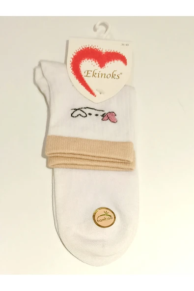 Monalisa Home Bambu Beyaz Renk 36-40 Soket Kadın Çorap ürün görseli 1