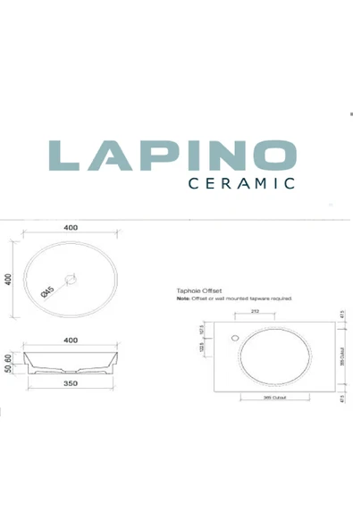 Esvit Esvit Lapino Beta 6340 - Yarı Gömme Tezgahüstü Lavabo - Resim 3