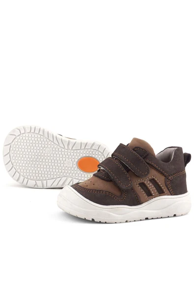 Rakerplus Schaggy Hakiki Deri Kahve Bebek Spor Ayakkabı - Resim 6