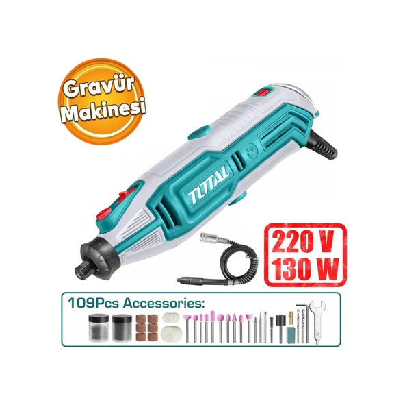 Total 130 W Gravür Makinası Tg513326e Mini Dremel Testere Kesme Makine Kömürlü ürün görseli