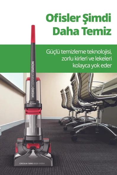 Kiwi KCC-4371 PRO Koltuk Temizleme Başlıklı Dikey Süpürge Halı ve Koltuk Yıkama Leke Çıkartma Makinesi - 5