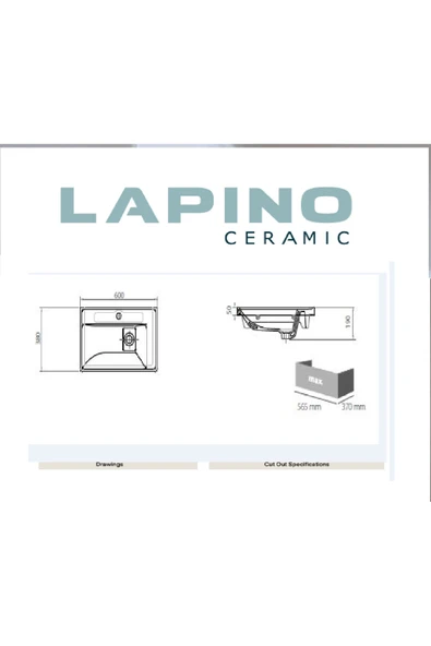 Esvit Quattro 8060 - 60 Cm Dolap Uyumlu Lavabo - Resim 4