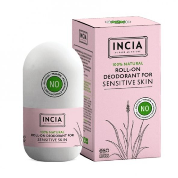 Incia Natural Sensitive Skin Unisex Deodorant Roll-On 50 ML