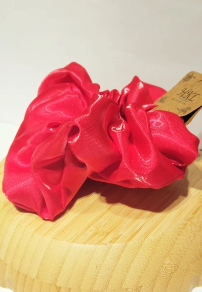 Monalisa Home Gösterişli Parlak Kırmızı Renk Büyük Esnek  Lastik Toka ürün görseli