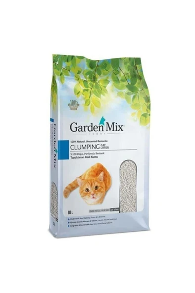Gardenmix Parfümsüz Kalın Taneli Doğal Kedi Kumu 10 Lt ürün görseli