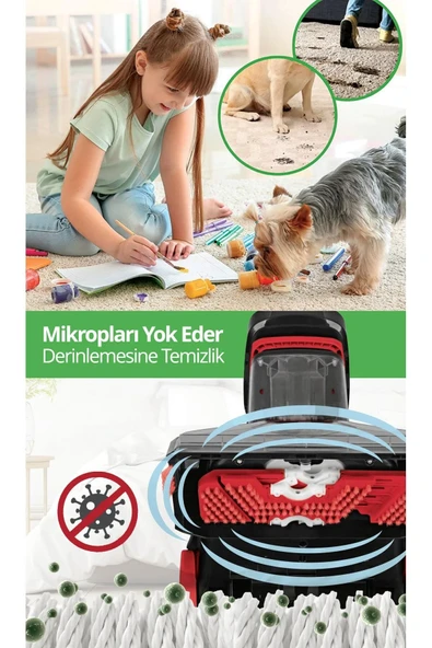 Kiwi KCC-4371 PRO Koltuk Temizleme Başlıklı Dikey Süpürge Halı ve Koltuk Yıkama Leke Çıkartma Makinesi - 6