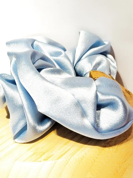 Monalisa Home Gösterişli Parlak Açık Mavi Renk Büyük Esnek  Lastik Toka ürün görseli