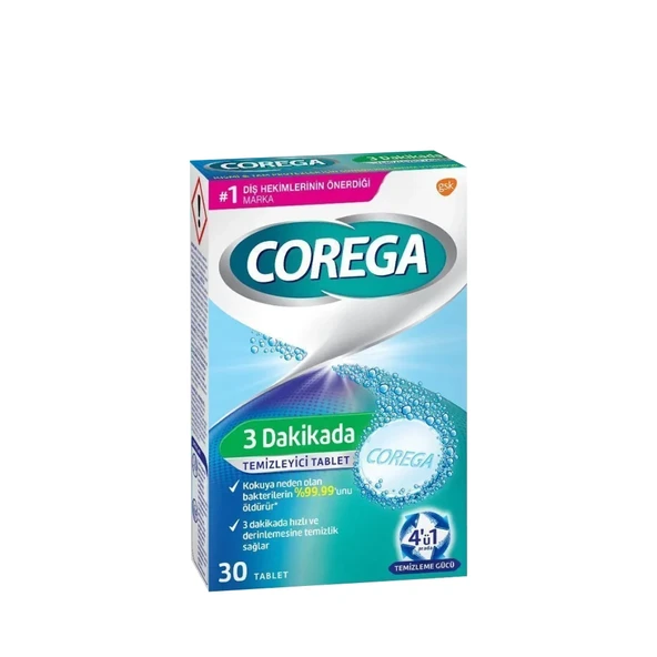 Corega 3 Dakikada Temizleyici 30 Tablet