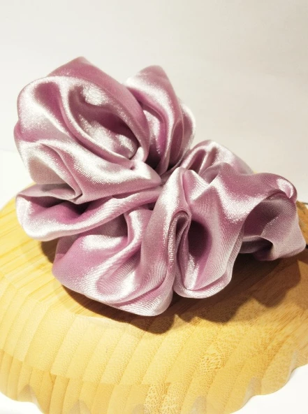 Monalisa Home Gösterişli Parlak Gül Kurusu Renk Büyük Esnek  Lastik Toka ürün görseli