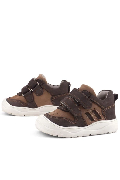Rakerplus Schaggy Hakiki Deri Kahve Bebek Spor Ayakkabı - Resim 5