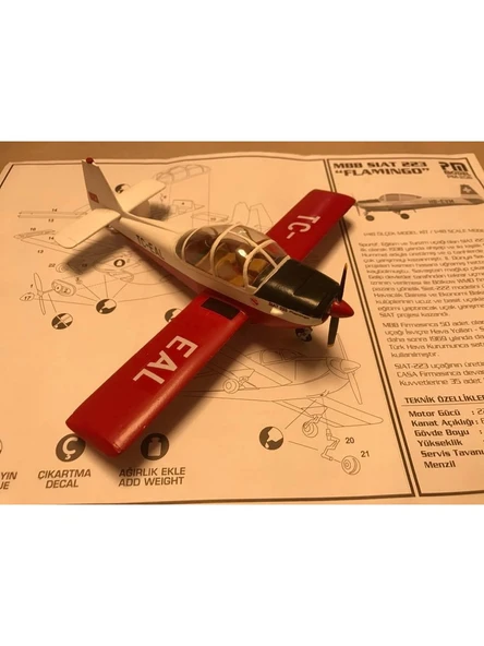 Pm Model PM-206 Mbb Siat 223 "flamingo" Model Uçak 1:48 - 2