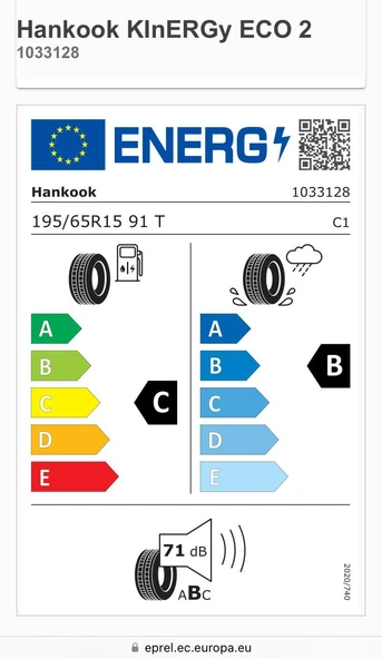 Hankook Kinergy Eco2 K435 195/65R15 91T (Yaz) (2024) - 2