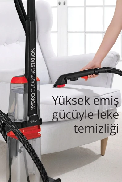 Kiwi KCC-4371 PRO Koltuk Temizleme Başlıklı Dikey Süpürge Halı ve Koltuk Yıkama Leke Çıkartma Makinesi - 2
