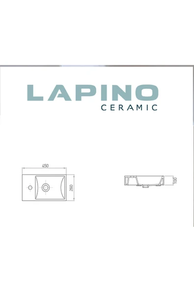 Esvit Esvit Lapino Ceramic Minos 4757 - 45 Cm Dolap Uyumlu Lavabo - Resim 2