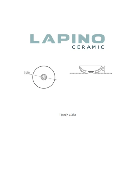 Esvit Esvit Lapino  42 Cm Çanak Lavabo - Resim 3