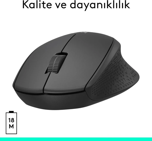 Logitech M330 Silent Plus 910-004909 Siyah Sessiz Optik Kablosuz Mouse- TEŞHİR - 4