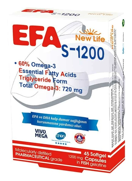 New Life EFA S-1200 mg 45 Kapsül ürün görseli 1