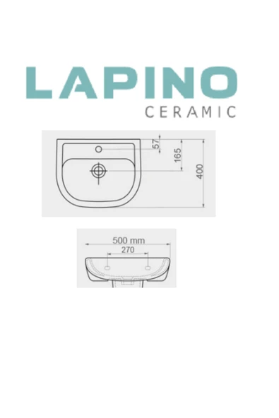 Esvit Lapino Tek Lavabo 40*50 - Resim 3