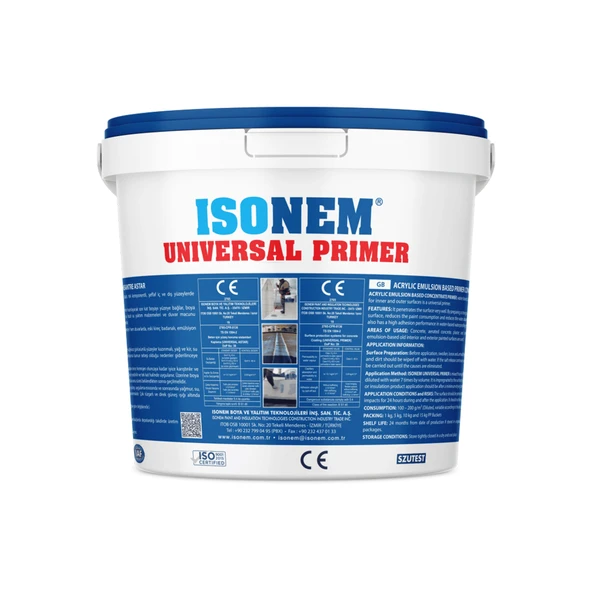 ISONEM UNIVERSAL PRIMER Akrilik Emülsiyon Bazlı Konsantre Astar 5 Kg ürün görseli
