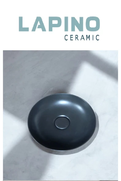 Lapino Vısıon Mat Siyah 6342 - Tezgahüstü Lavabo - Resim 2