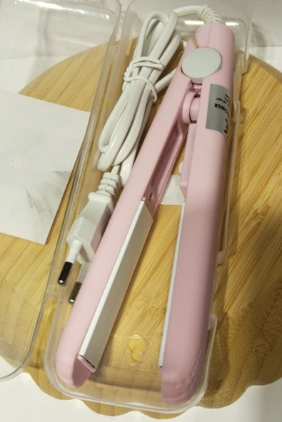 Monalisa Home 17 cm Uzunlukta Pembe Renk Seyahat Boy Düzleştirici