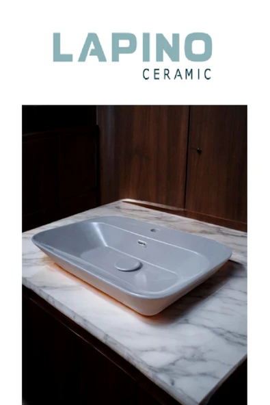 Lapino Lapıno Drop Antrasit 4465  - Tezgahüstü Lavabo - Resim 2