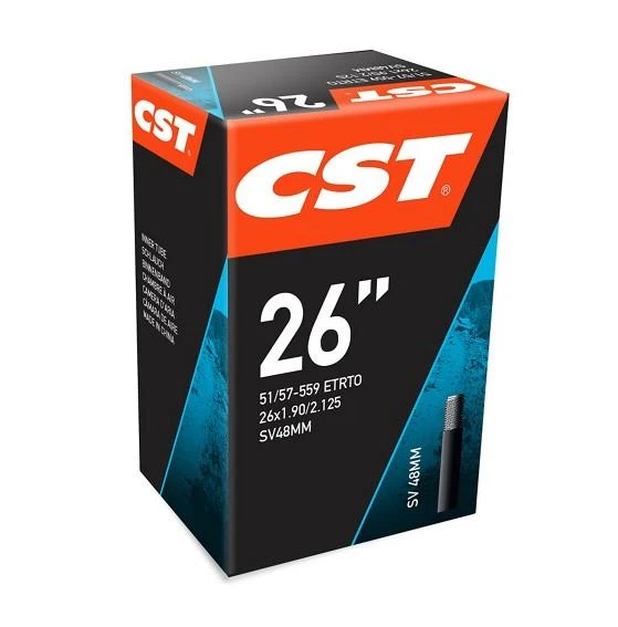 CST 26 Jant İç Lastik 26X1.90/2.125 48mm SV OTO Sibop Bisiklet İç Lastiği Uzun Araba Siboplu Lastik ürün görseli