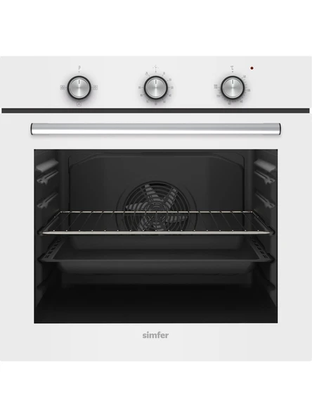 Simfer SB8202 Diamond 4 Programlı Beyaz Cam Power Turbo Ankastre Fırın