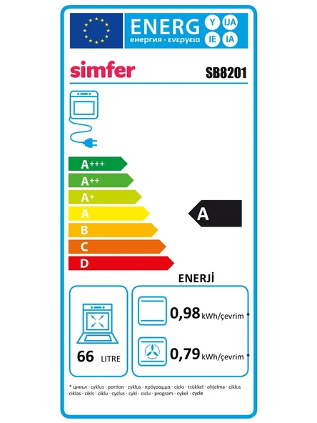 Simfer SB8201 Ankastre Fırın - 2