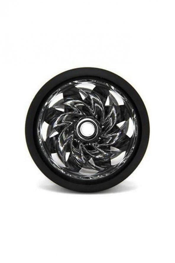 Vitria Bölmeli Silikon Cam Lüle Nargile Lülesi samsaris lüle Siyah - 3