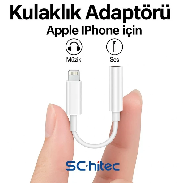 SChitec Lightning to 3.5 MM Jack Adaptör AX02 - 4