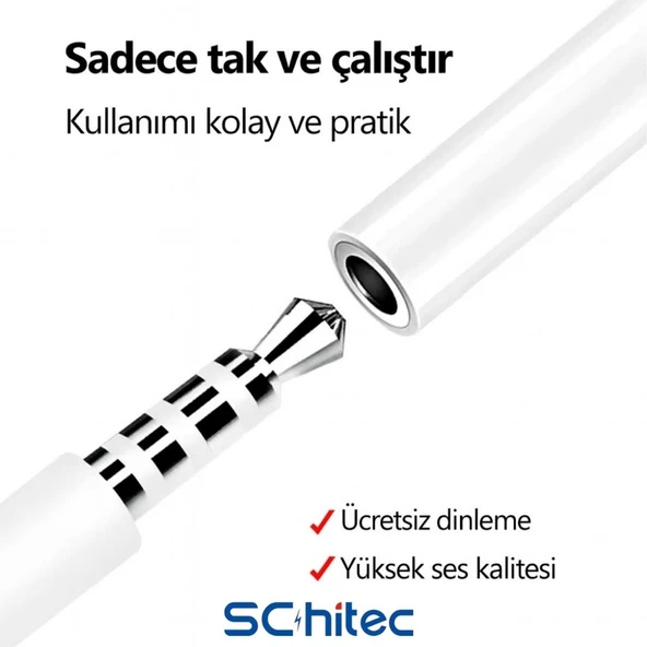 SChitec Lightning to 3.5mm Jack Adaptör AX02 Shitecjack3.55adaptör - 6