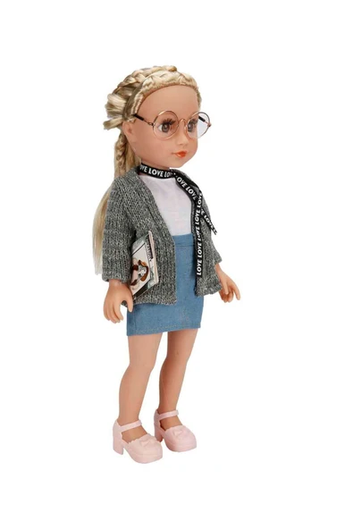 Gündelik Kıyafetli Moda Bebeği 40 cm – Eklemli Şık Kız Bebek - 6