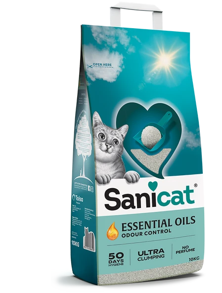 Sanicat Essential Oils Kokusuz Kedi Kumu 10 Kg ürün görseli 1