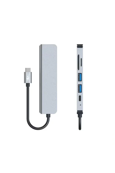 7in1 Type-C Çok Fonksiyonlu HDMI Girişli USB Çoğaltıcı TYPE-C Çoğaltıcı - 4