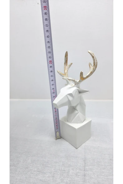 FREFLY STORE DEN 2li Set Geyik Figürlü Modern Dekoratif Biblo Hediyelik 22Cm ve 19Cm - Resim 6